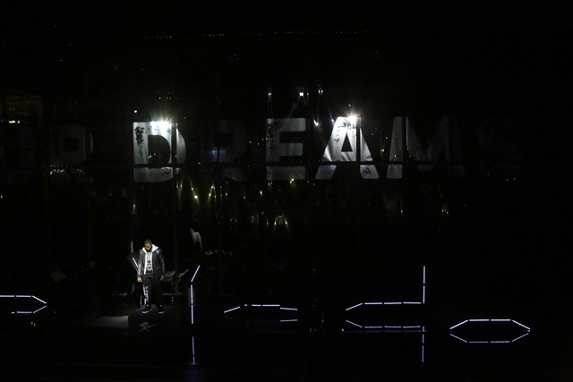 A model walks the runway at the Plein Sport show during Milan Men's Fashion Week Fall/Winter 2017/18 on January 14, 2017 in Milan, Italy.