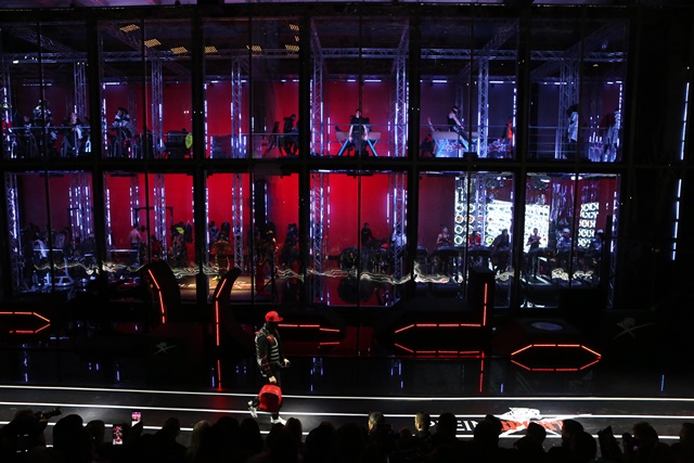A model walks the runway at the Plein Sport show during Milan Men's Fashion Week Fall/Winter 2017/18 on January 14, 2017 in Milan, Italy.