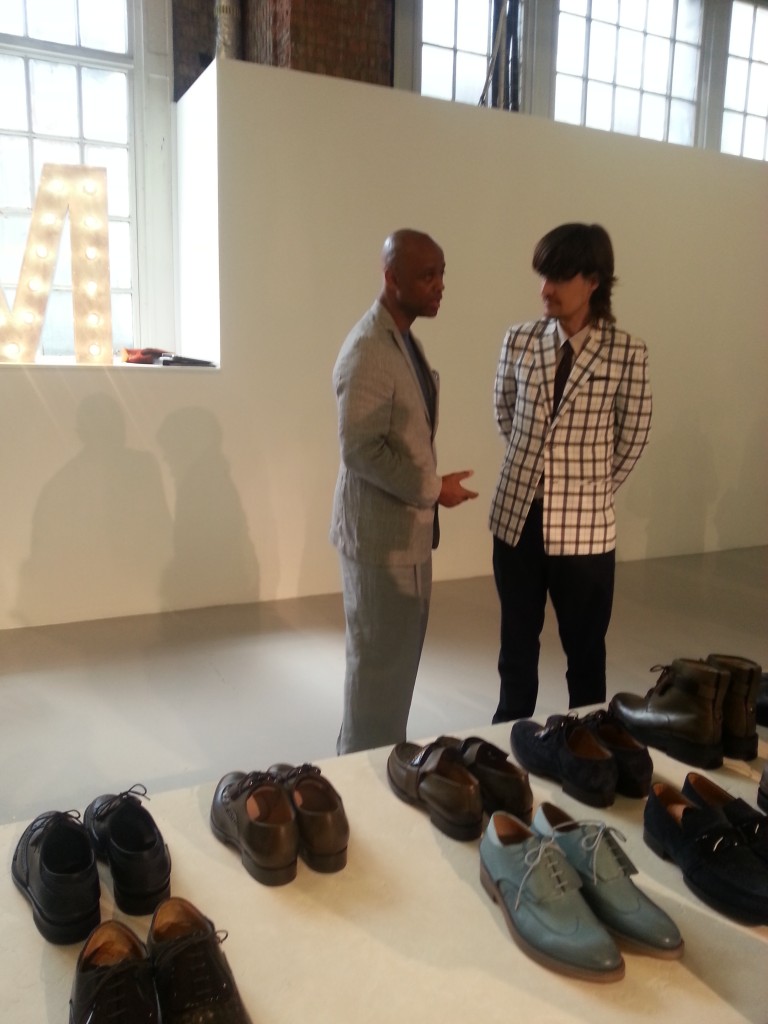 Alton with Diego Vanassibara´s line of shoes