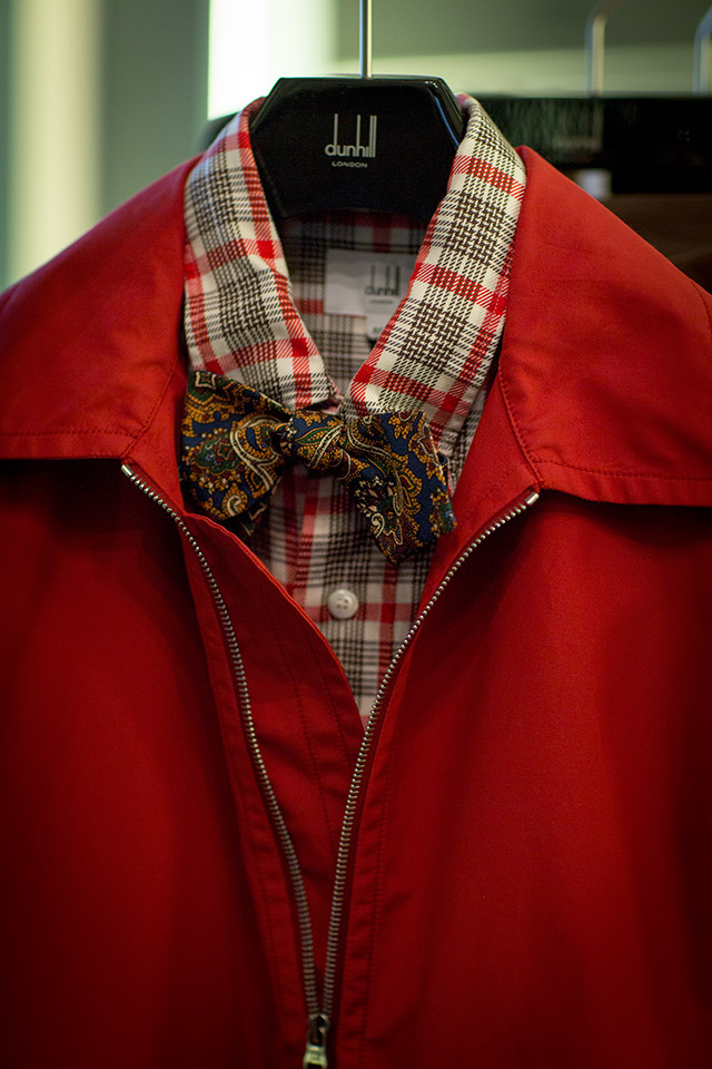 A preppy look from dunhill. Photo by Darrel Hunter.